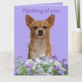 Personaliza tarjeta grande para perro "Pensando en