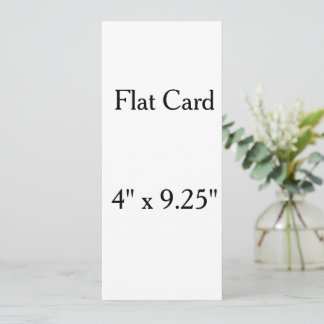 personaliza tarjeta plana cuadrada de 4" x 9,25"