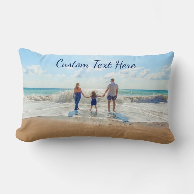 Personaliza tu almohada fotográfica con texto Pers (Anverso)