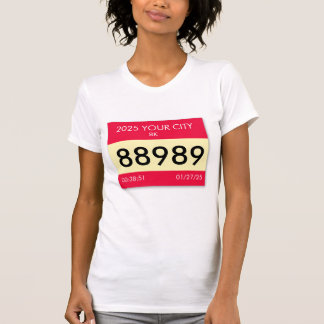 Personaliza tu bib de carrera en una camiseta únic