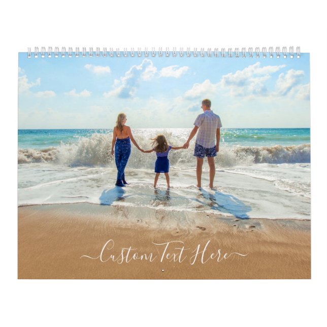 Personaliza tu calendario fotográfico con texto Pe (Tapa)