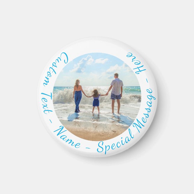 Personaliza tu imán fotográfico con texto Personal (Frente)