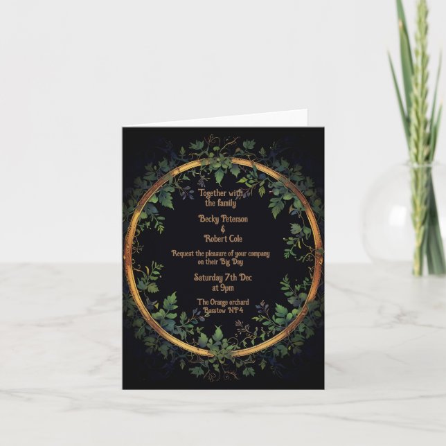 Personaliza tu invitación de boda (Anverso)