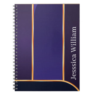 Personaliza Tu Nombre Elegante Cuaderno Morado de