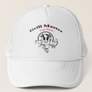 Personaliza tu nombre gorra maestro de parrilla