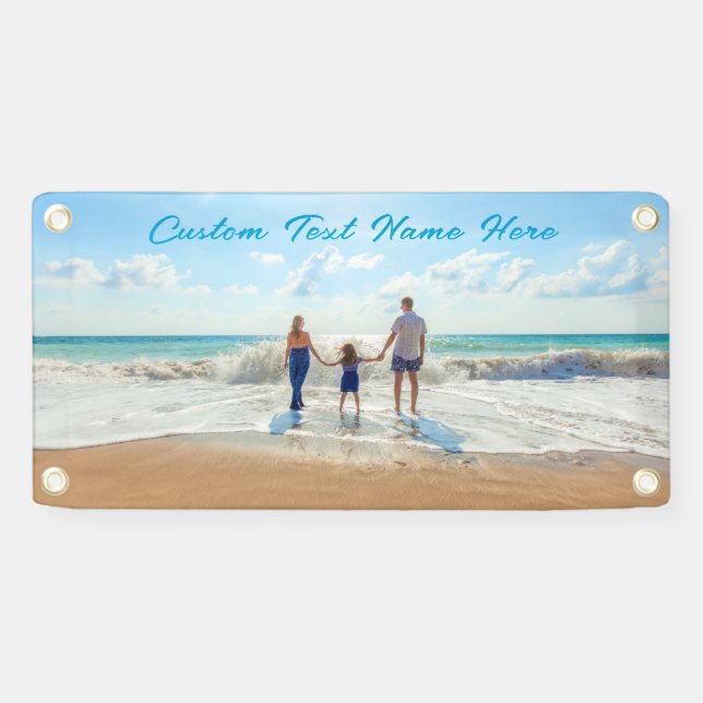 Personaliza tu pancarta de foto con texto (Horizontal)