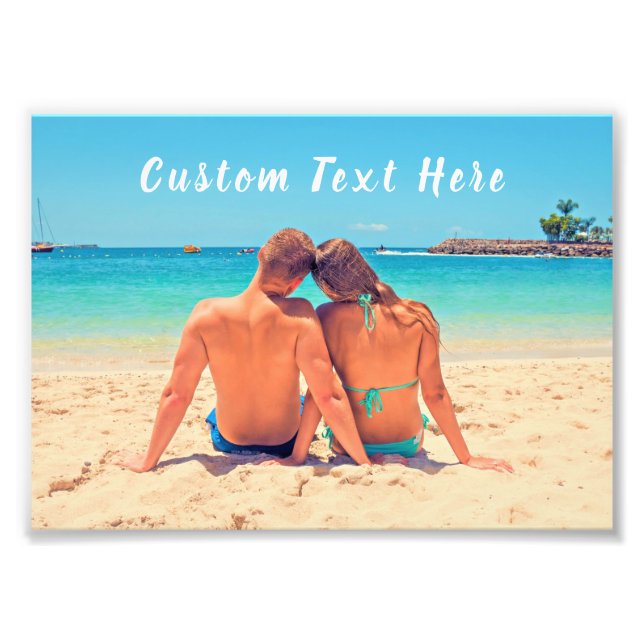 Personaliza tu póster de foto con texto personaliz (Frente)