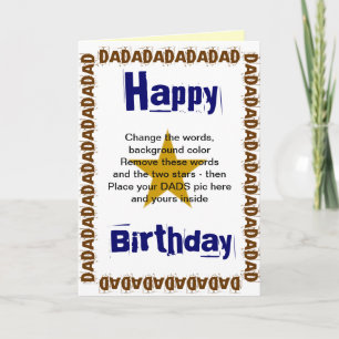 Personaliza tu propia tarjeta a papá