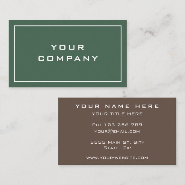 Personaliza tu propia tarjeta de presentación de l (Anverso / Reverso)