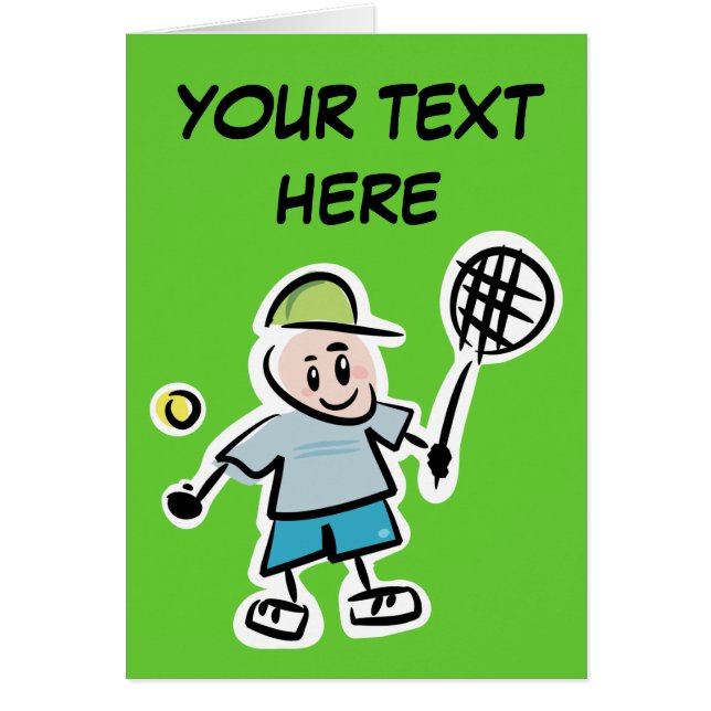 Personaliza tu propia tarjeta de tenis (Frente)