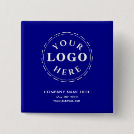 Personaliza tu propio botón de cuadrado azul oscur