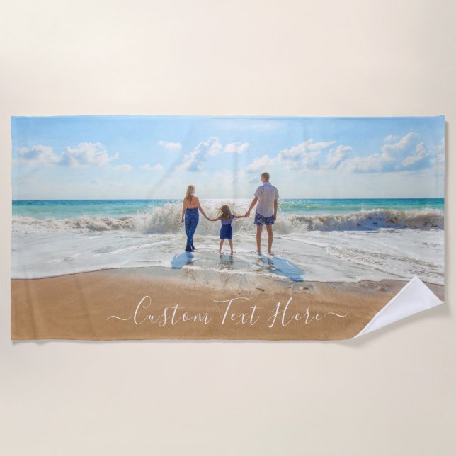 Personaliza Tu Toalla de Playa con Texto Personali (Anverso)