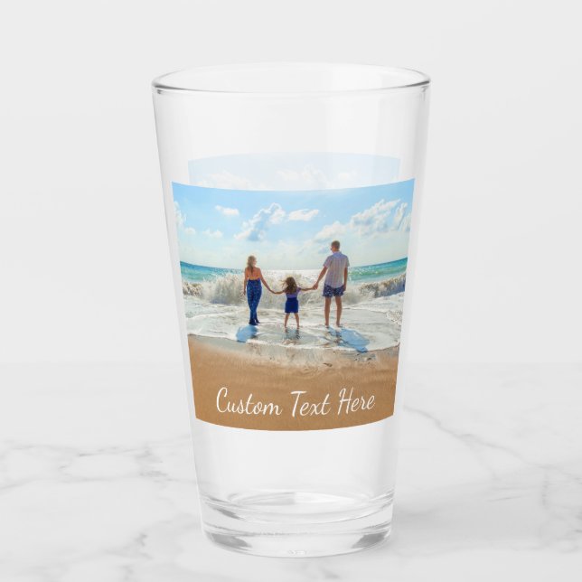 Personaliza tu vaso de foto con texto personalizad (Anverso)