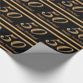 Personalizable 50.º Papel de envolvimiento de cump