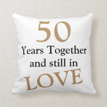 Personalizable 50 años junto de almohada del