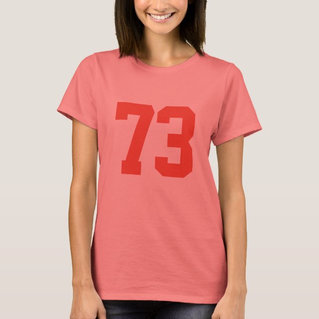 personalizable 73 camiseta número 73 (Anverso)