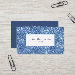 Personalizable azul de la tarjeta de visita floral