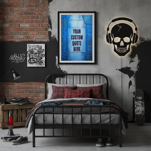 Personalizable Azul Resumen Textura de arte callej