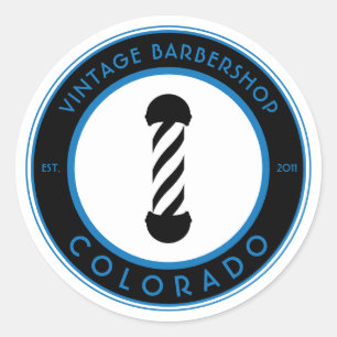 personalizable barbershop polo pegatina redondo cl