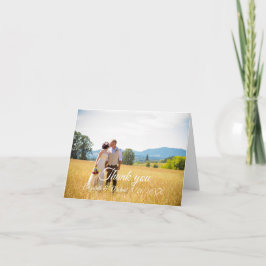 Personalizable boda Gracias tarjeta plana