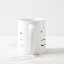 Personalizable boda taza de café
