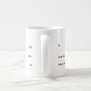 Personalizable boda taza de café