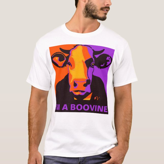¡Personalizable! Camiseta de vaca de arte pop boov (Anverso)