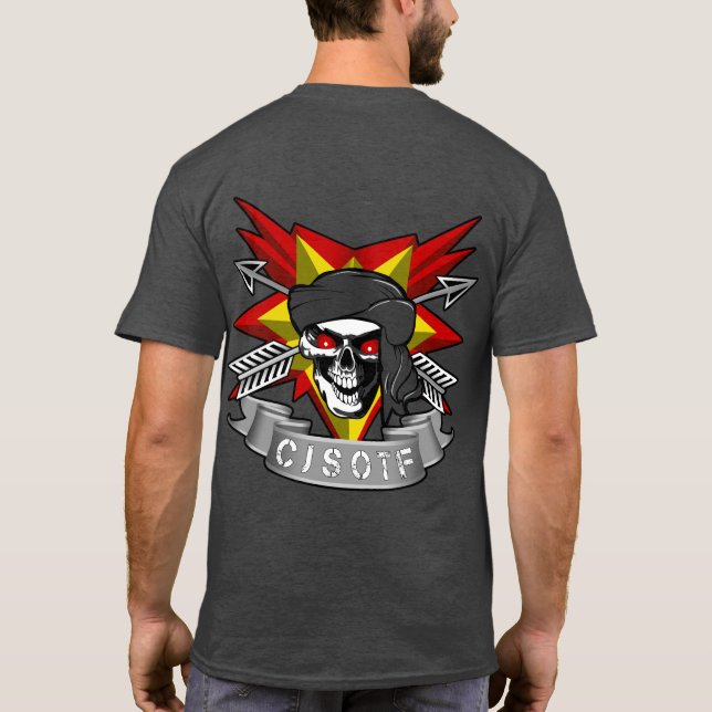 Personalizable CJSOTF Camiseta color vivo (Reverso)