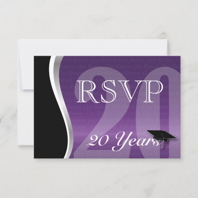 Personalizable Clase 20 Años RSVP Reunión (Anverso)