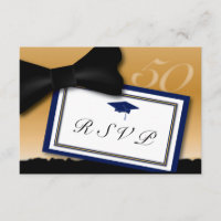 Personalizable Clase 50 años Reunión RSVP Azul