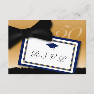 Personalizable Clase 50 años Reunión RSVP Azul