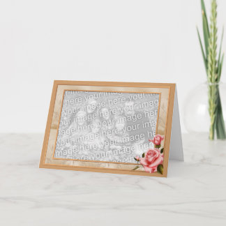 Personalizable color de rosa de la tarjeta de la