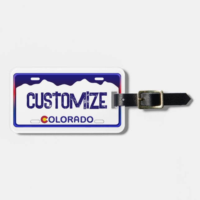 Personalizable Colorado, etiqueta de equipaje (Frente Horizontal)