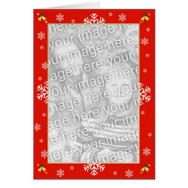 Personalizable Copos de nieve y campanas de Navida (Frente)