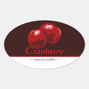 Personalizable Cranberry Oval Pegatina