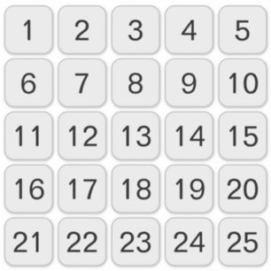 Personalizable cuadrado número Pegatinas negro