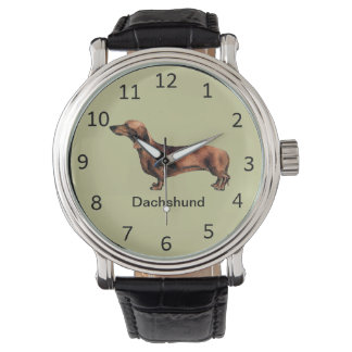 Personalizable Dachshund Perro Reloj de muñecas