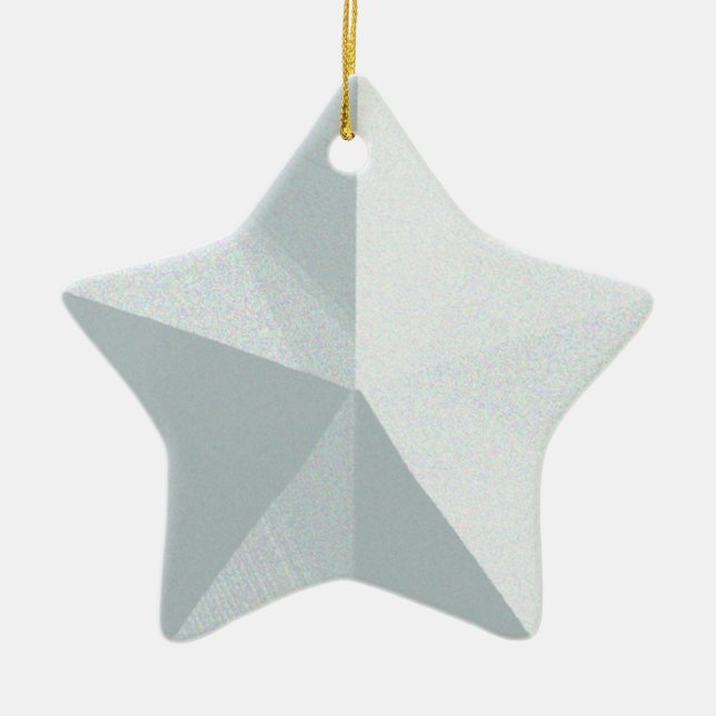 Personalizable de adorno navideño Estrella Platead (Frente)