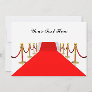 Personalizable de alfombra roja en blanco