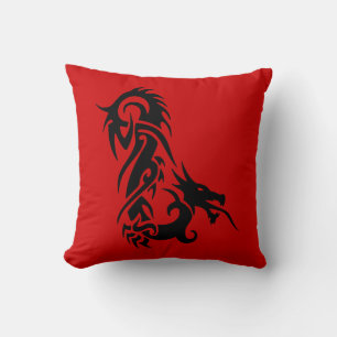 Personalizable de almohada de dragón rojo