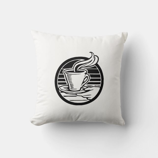 Personalizable de almohada de la copa de café (Anverso)