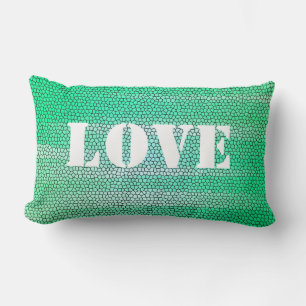 Personalizable de almohada de mosaico verde
