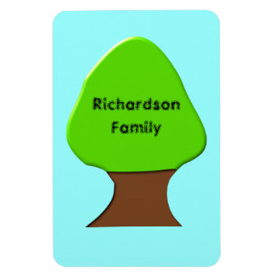 Personalizable de árbol Genealogía de imán premium