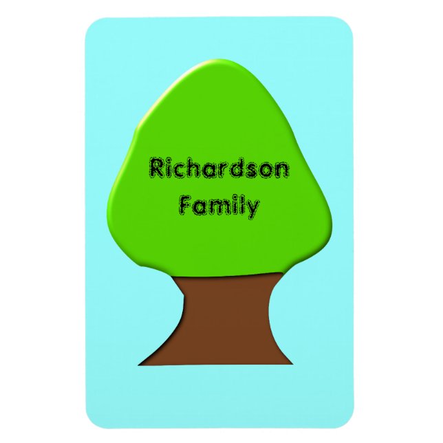 Personalizable de árbol Genealogía de imán premium (Vertical)