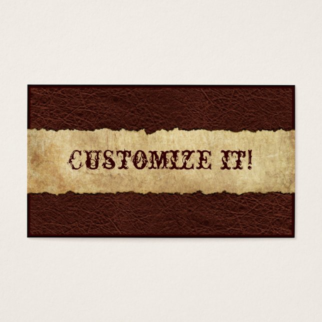 PERSONALIZABLE de cuero occidental (Frente)