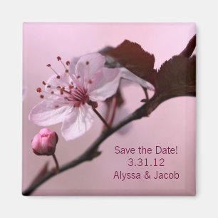 Personalizable de flores de cerezo Ahorre el imán