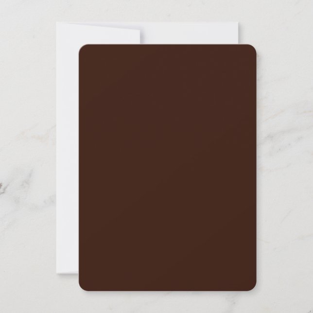 Personalizable de fondo de color marrón profundo (Anverso)