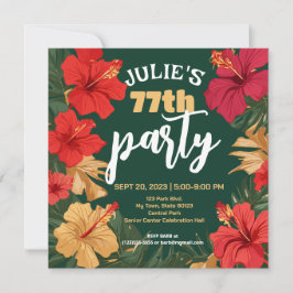 Personalizable de invitación a cumpleaños tropical