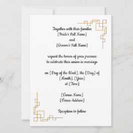 Personalizable de invitación a la boda clásica