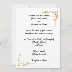 Personalizable de invitación a la boda clásica